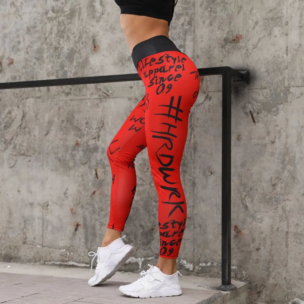 Printed High Waist Fitness Tights
