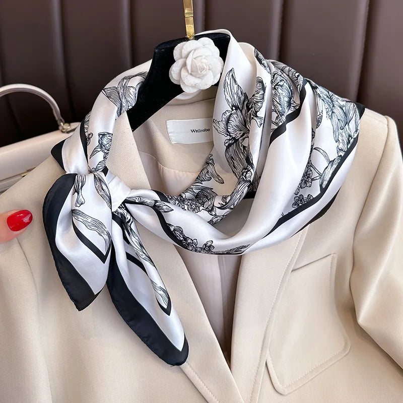 Printed Pashmina Silk Scarf
