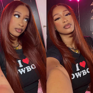 Straight Lace Layered Glueless Synthetic Natural Hairline Wig