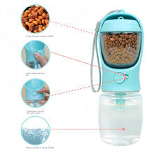 Pet Water Bottle with Food Storage