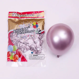 50 pcs 5" Chrome Metallic Helium Balloons