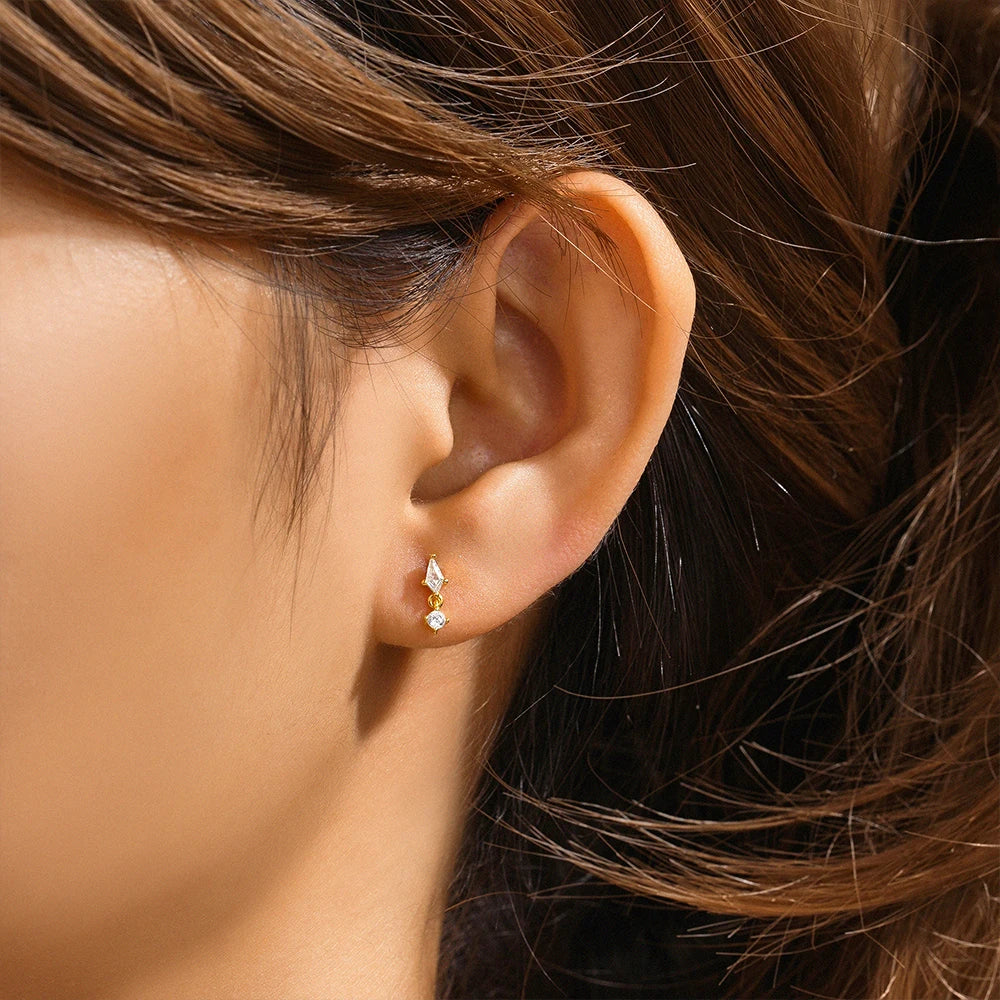 CANNER Simple Flat Head Pierced Stud Earrings