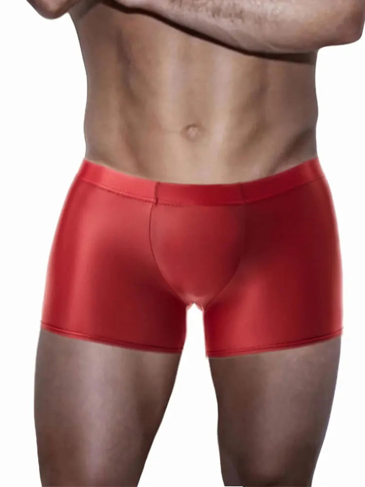 Shiny Glossy Smooth Breathable Boxer Briefs