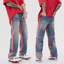 Distressed Vibe Bell Bottom Clean Fit Woodworking Jeans