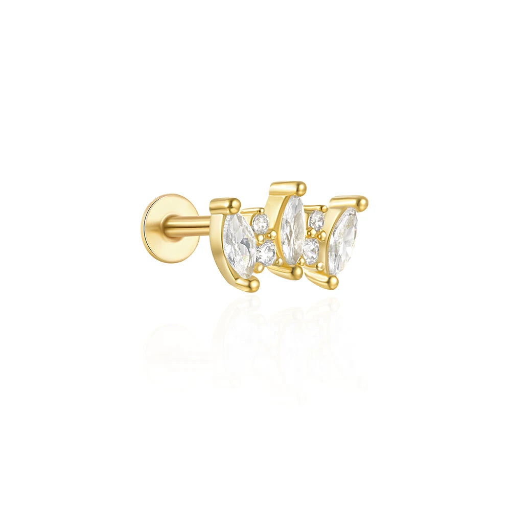 CANNER Simple Flat Head Pierced Stud Earrings