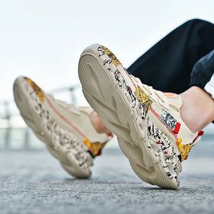 Breathable Designer Print Sneakers