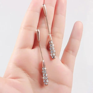 Long Tassel Pearl Dangle Earrings for Women