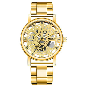 Hollow Skeleton Faux Mechanical Mesh Quartz Wrist Watch