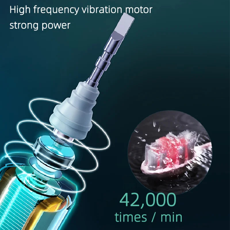 Electric Rotary Cleaning USB Rechargeable Toothbrush with 10 Heads