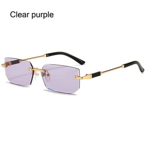 UV400 Rimless Rectangle Sunglasses