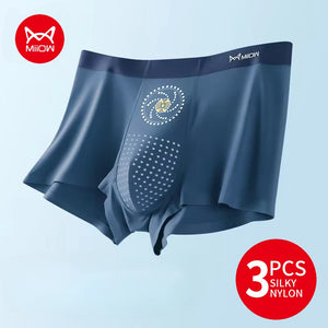 MiiOW 3pcs Breathable Seamless Boxer Shorts
