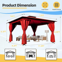 Wine Red 10'x13' Outdoor Heavy Duty Gazebo