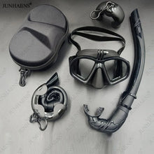 JUNHAINS Anti-fog Tempered Glass Breathing Tube and Mask Snorkeling Set