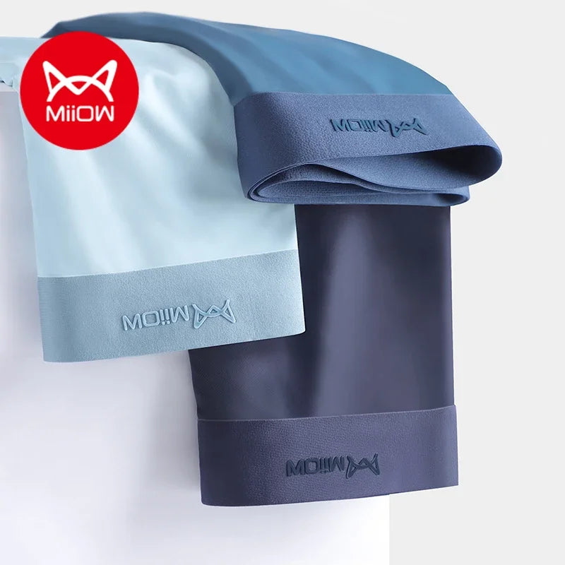 MiiOW 3Pcs Ice Silk Antibacterial Boxers