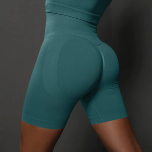 Seamless High Waist Sports Shorts