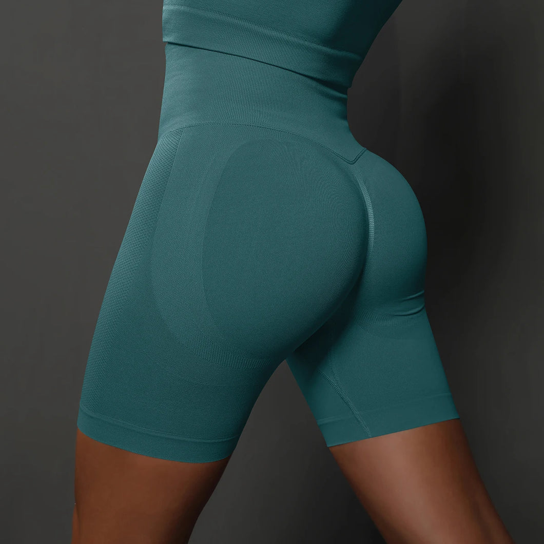 Seamless High Waist Sports Shorts