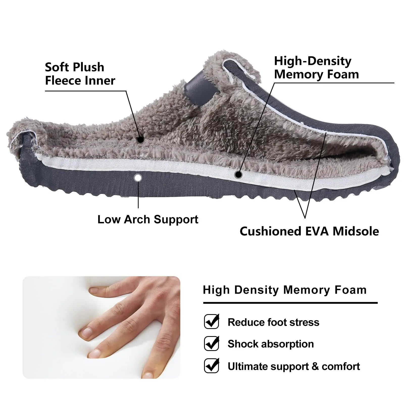 Shevalues Plush Fur Clogs Slippers