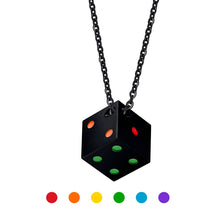 Cool Cube Dice Style Stainless Steel Necklace