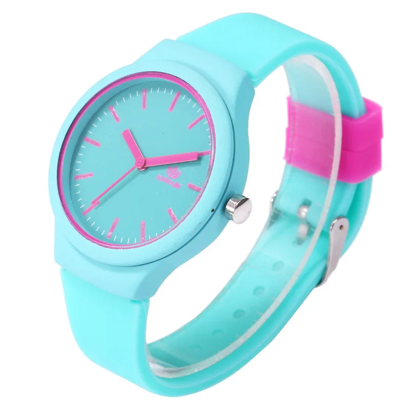 Fashion Simple Scale Quartz Watch with Silicone Band