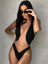 Neck-Mounted Sleeveless One-Piece Bodysuit