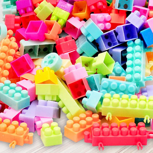 108PCS Plastic Building Blocks With Stickers