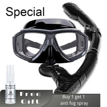 Myopia Diving Mask Snorkel Set with Anti Fog Spray