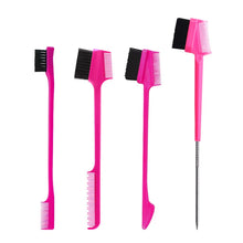 Double Sided Hair Edge Brush Comb Combo