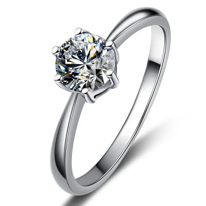 Huitan Classic and Simple Engagement Rings for Women