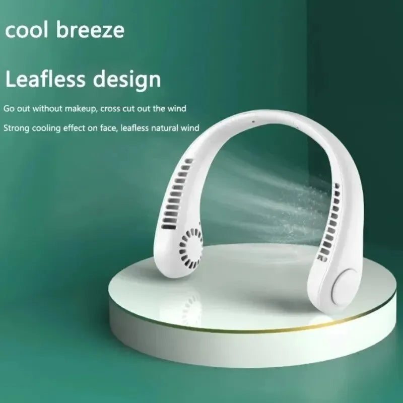 Long Life Mini Neck Mounted Portable Bladeless 3 Speed Fan fans