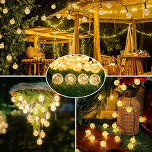 Solar String Lights 100 LED Crystal Globe Solar Lights