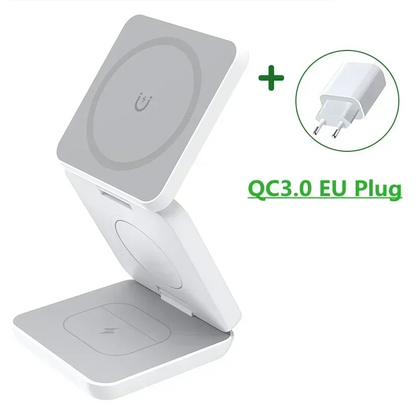 3 In 1 Foldable Magnetic Wireless Charger Stand For iPhone