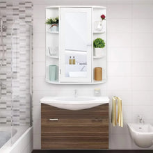 Wall Mount Medicine Cabinet with Inner Adjustable Shelves and Single Mirror Door