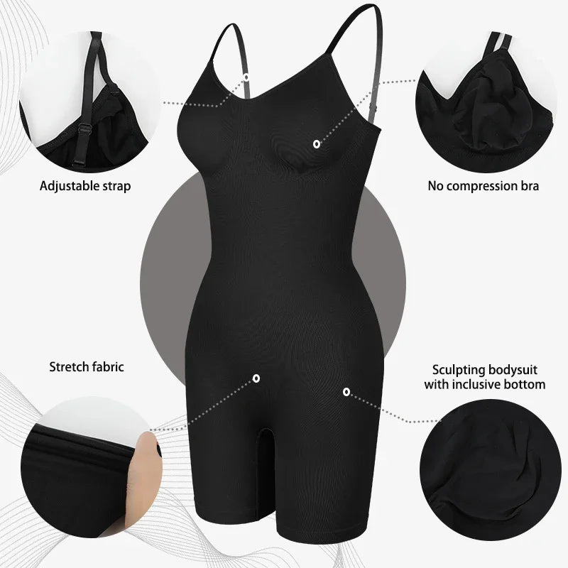 Tank Top Style Tummy Control Full Body Anti Chafing Shaper