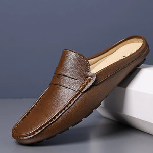 Leather Comfortable Designer Slip-On Solid Color Loafers