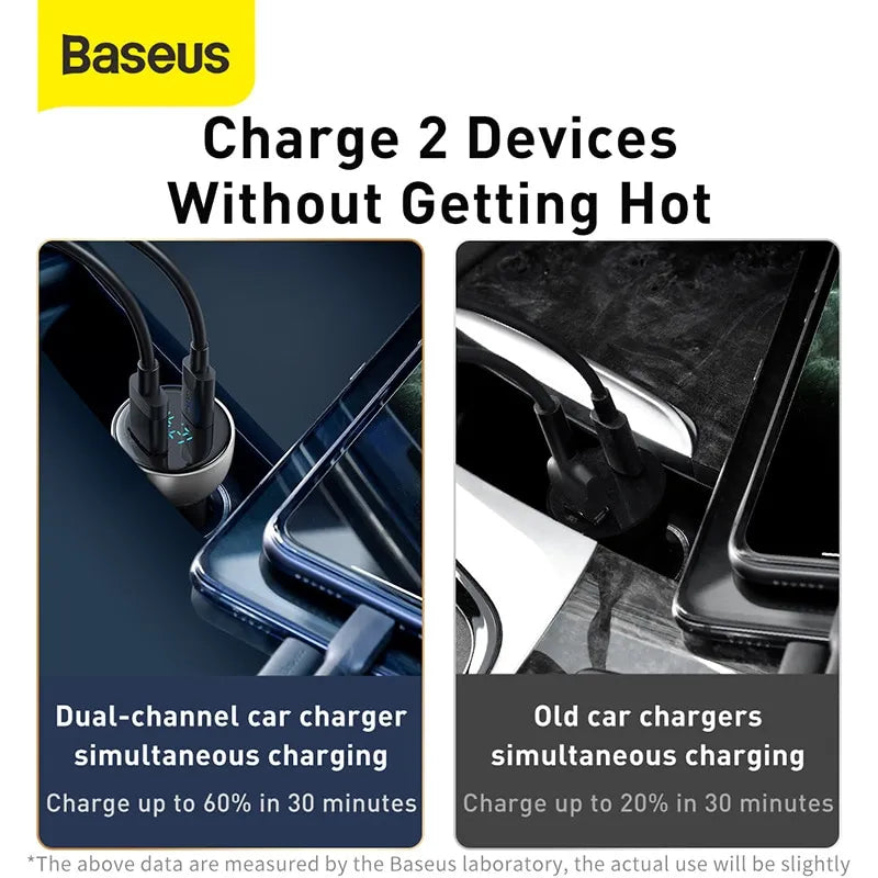 65W USB Type C Dual Port Fast Charger For iPhone
