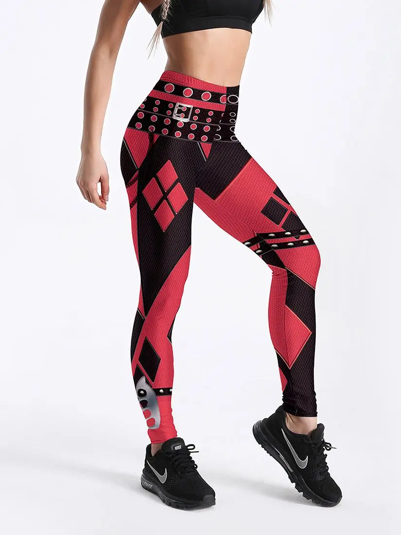 Qickitout Cartoon Skull Digital Printed Leggings