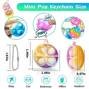 Multipack Mini Pop Keychain Party Favors