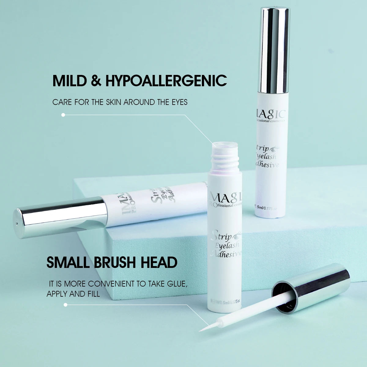 IMAGIC 5ML Eyelash Waterproof Long Lasting Quick Dry Extension Easy Removal Glue Primer