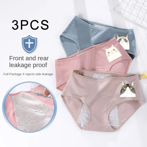 3PCS Large Flow Menstrual Briefs