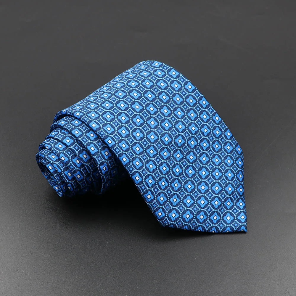 Silk 7.5cm Soft Colorful Novelty Necktie