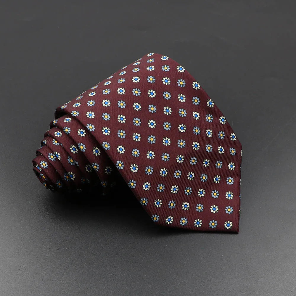 Silk 7.5cm Soft Colorful Novelty Necktie