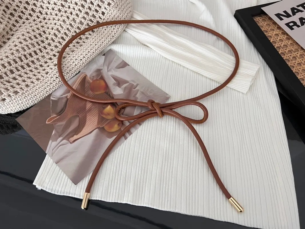 Round Thin Rope Belt
