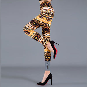Black and White Rhombus Print Leggings