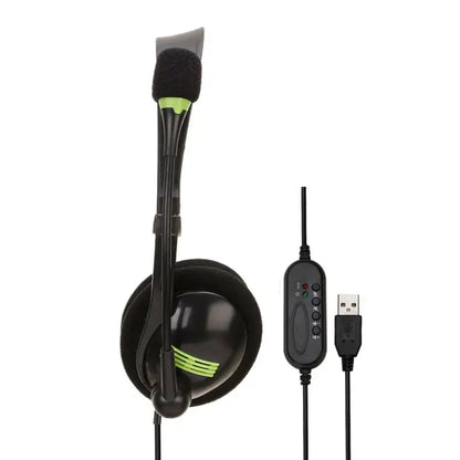 Wired Operator Retractable Headset with Microphone
