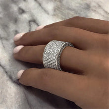 Huitan Eternity Cubic Zirconia Wedding Rings for Women