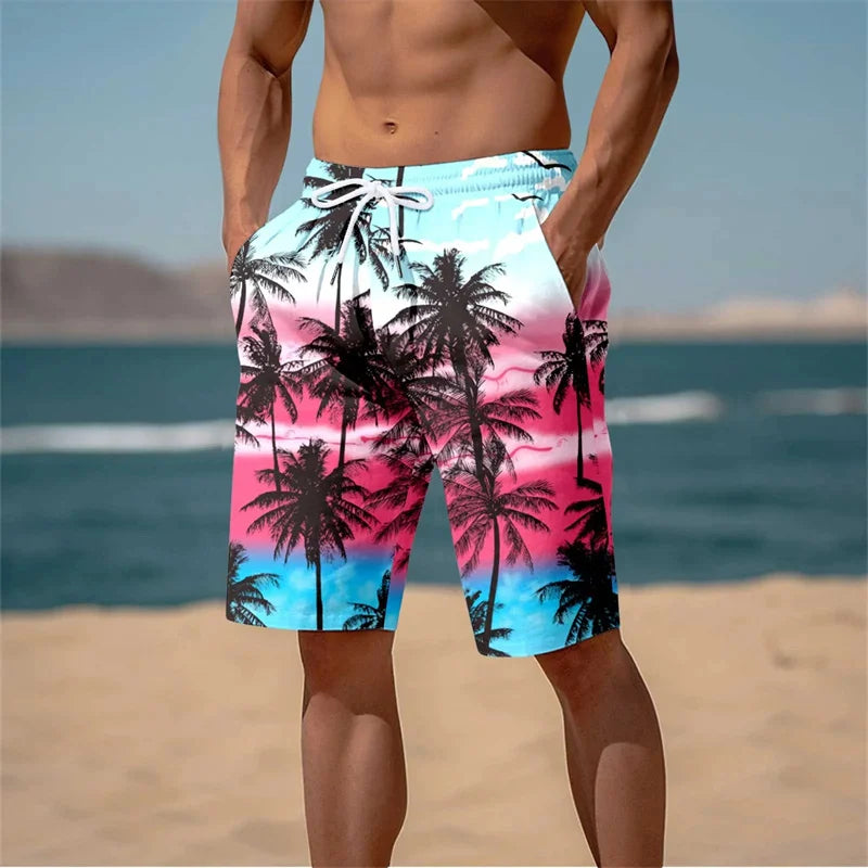 3D Print Beach Short Cool Swimming Trunks
