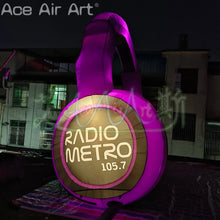4mW Giant Inflatable Purple Headphone Replica with Lights