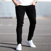 Pure Color Stretch Skinny Jeans