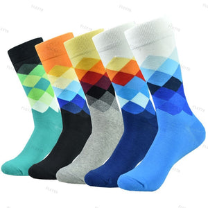 Colorful Designer Print Combed Cotton Socks