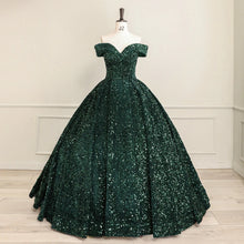 Bomaris Off-Shoulder Sequined Quinceanera Dress